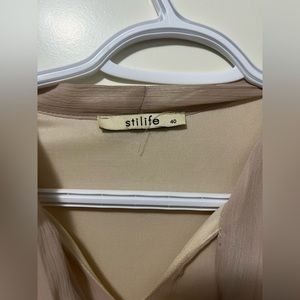 Cream dress long maxi dress hijab m size comfortable fabric